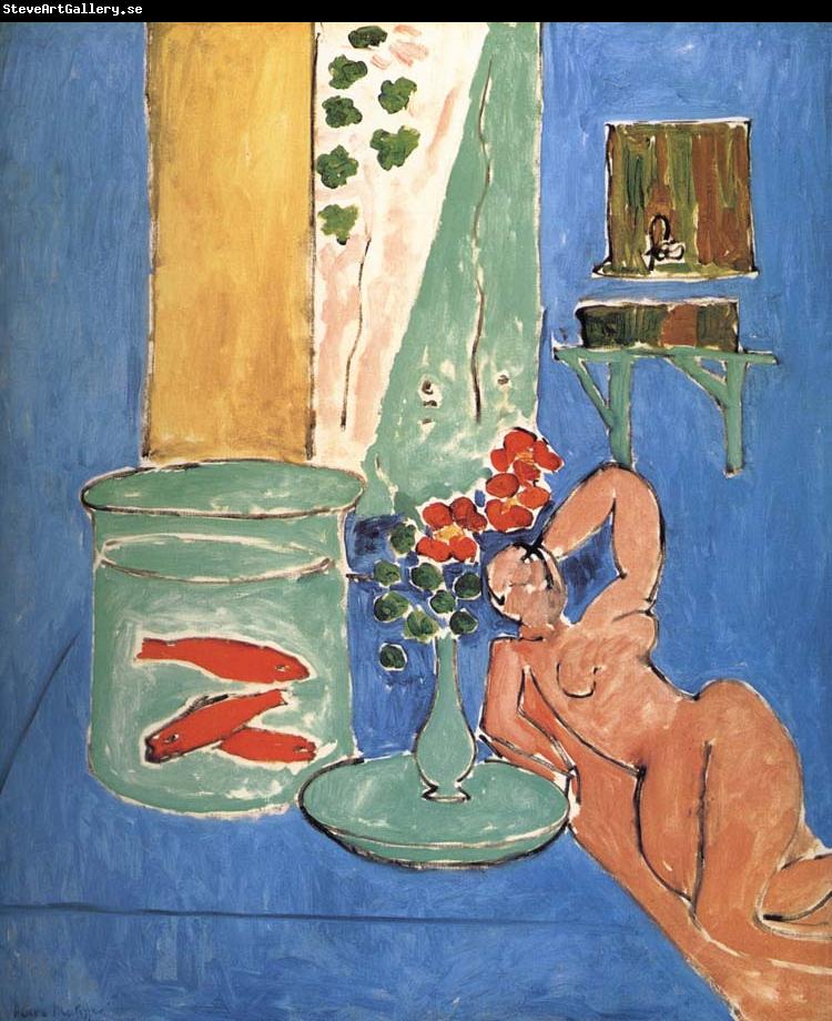 Henri Matisse Goldfish and statue